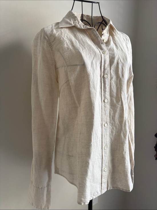 J. Crew Tops - J Crew Casual Button-Down Shirt Linen Blend Fitted